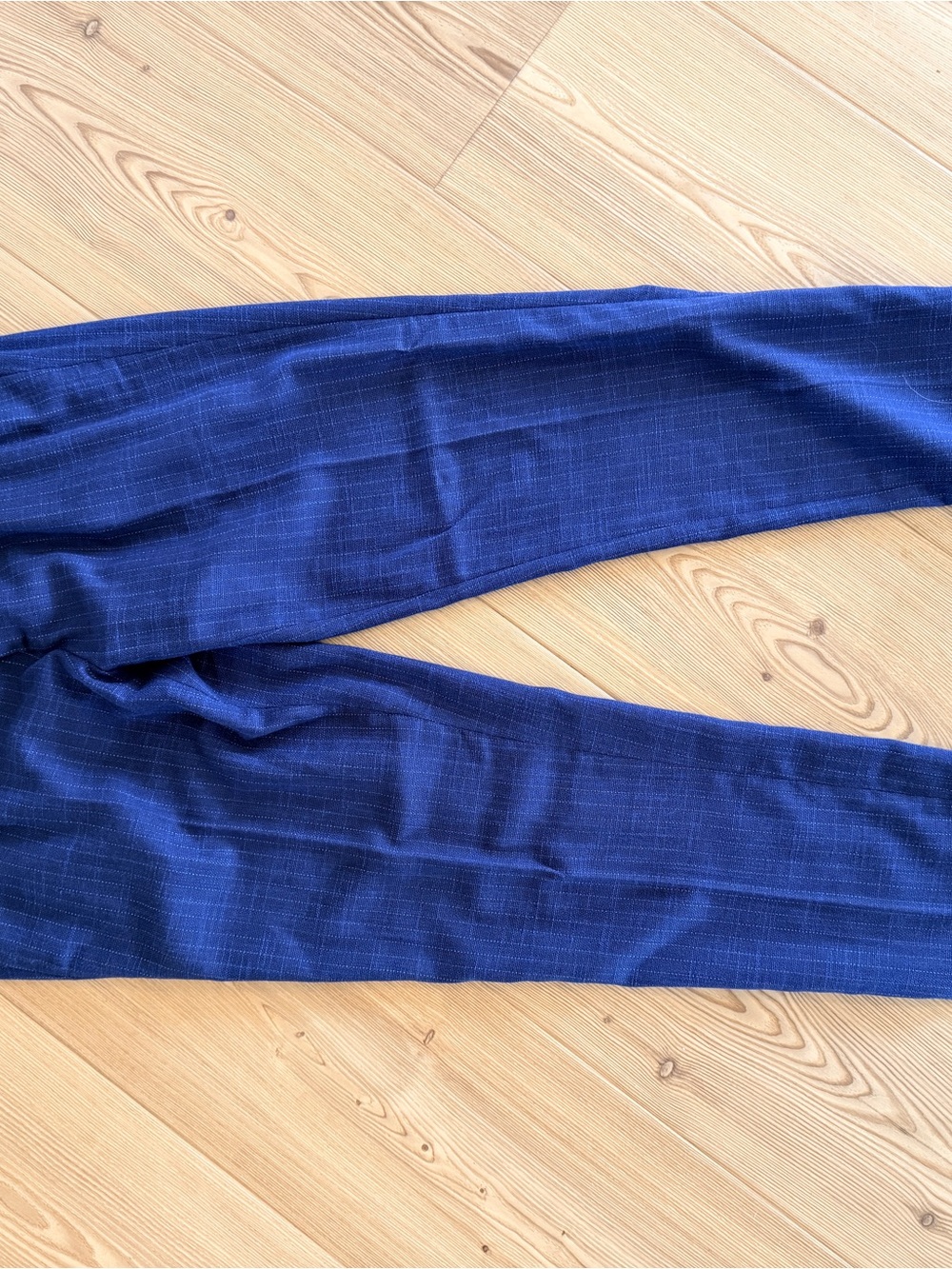 Scotch & Soda cream trousers with navy and orange stripe lining